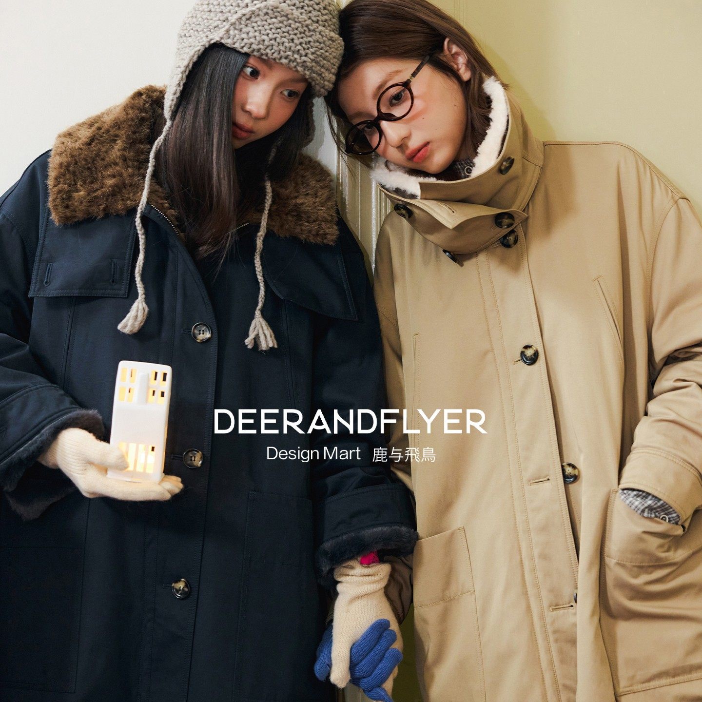 鹿与飞鸟“冬旬暖炉”巴恩风两穿翻立毛领保暖厚绒长款棉服7281,女装/女士精品,棉衣/棉服,淘宝优惠券,粉丝福利购,淘宝优惠卷