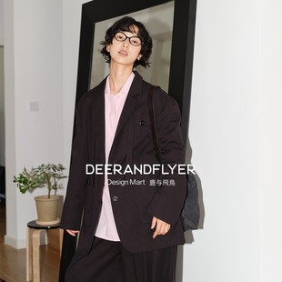 6892 垂柔莱赛尔混棉可卸领绳两色平驳领西装 鹿与飞鸟 冬日序言