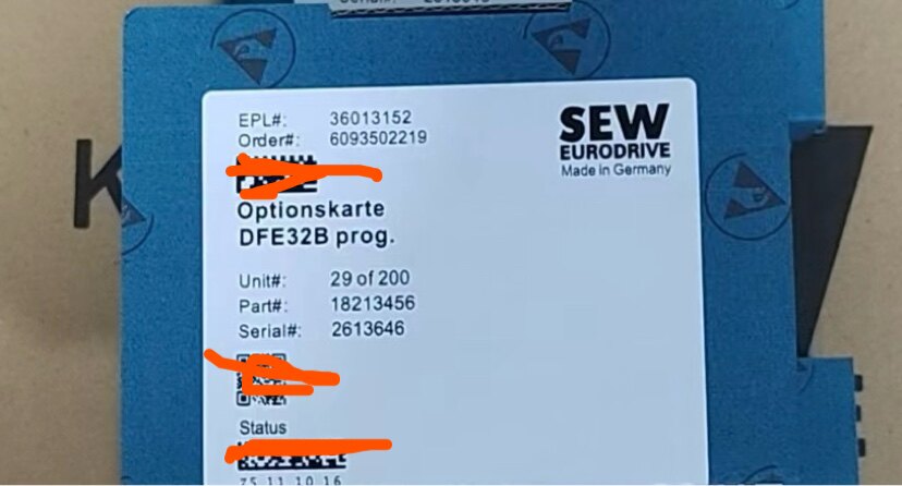 sew变频器通讯卡DFE32B全新原装 - 实物图