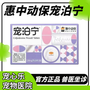 宠泊宁头孢泊肟酯片沃贝舒宠物猫狗感冒咳嗽呼吸道皮肤泌尿消炎药