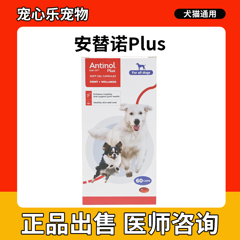 新西兰进口安它诺Antinol安替诺277安适得宠物鱼油软骨素猫狗关节