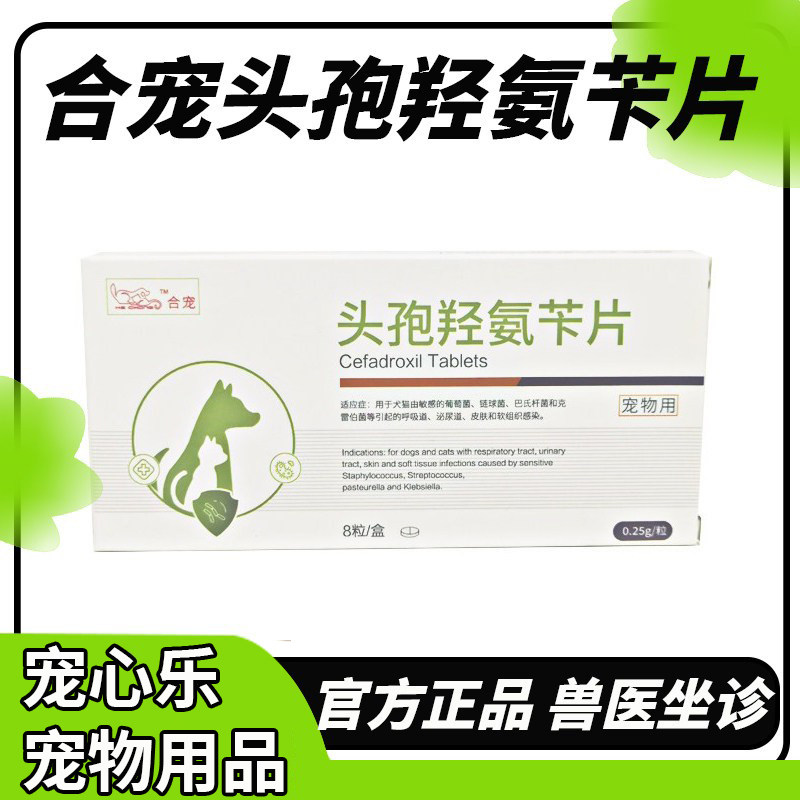 合宠头孢羟氨苄片皮肤病泌尿咳嗽图片