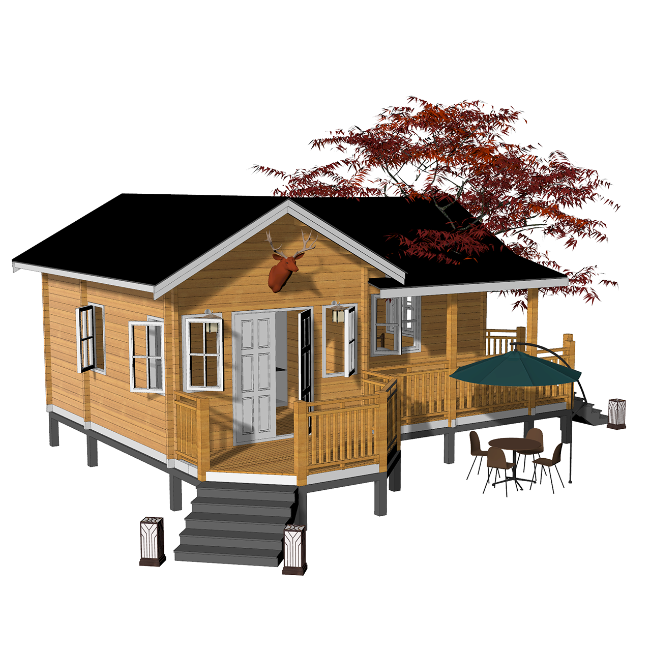 九溪茶缘EcoCabin实木木屋凉亭