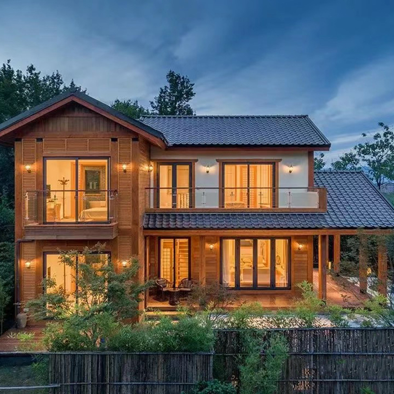 乡村别墅木屋木刻楞重型防腐木屋