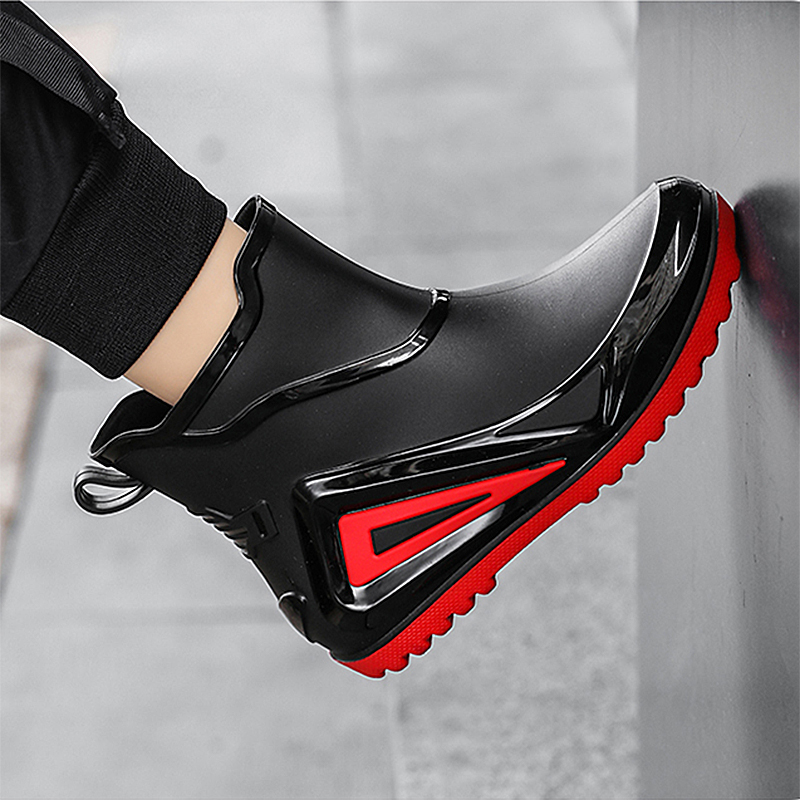 儿童雨鞋男童中大童学生雨天轻便防滑雨靴加绒保暖防水鞋宝宝胶鞋