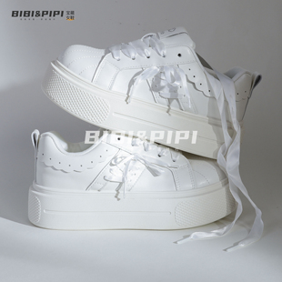 厚底增高鞋子女配阔腿裤小白鞋学生2026新款小众ins百搭女鞋板鞋