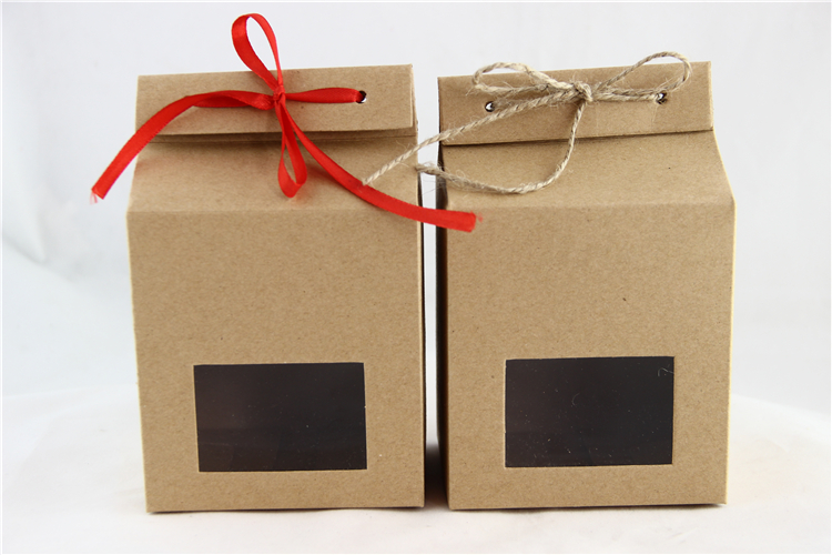 云南普洱茶散茶样品盒小号开窗牛皮纸盒50g装量空白包装满百包邮