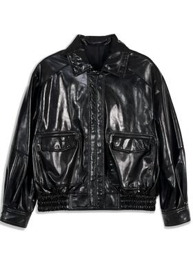 【26年春款丨圣某兰同源】线下1.7w 娜扎同款 皮衣JKM1756