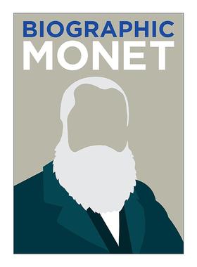 英文原版 Biographic Monet 莫奈 印象派画家 信息图表式精装名人传记 英文版 进口英语原版书籍