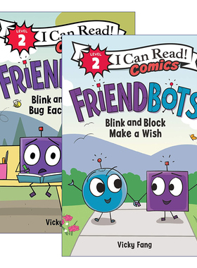 英文原版 Friendbots 朋友机器人 2册 I Can Read Comics Level 2 分级阅读儿童漫画 英文版 进口英语原版书籍
