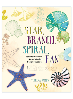 英文原版 Star Branch Spiral Fan Learn to Draw from Nature's Perfect Design Structures从大自然结构中汲取灵感 进口英语书