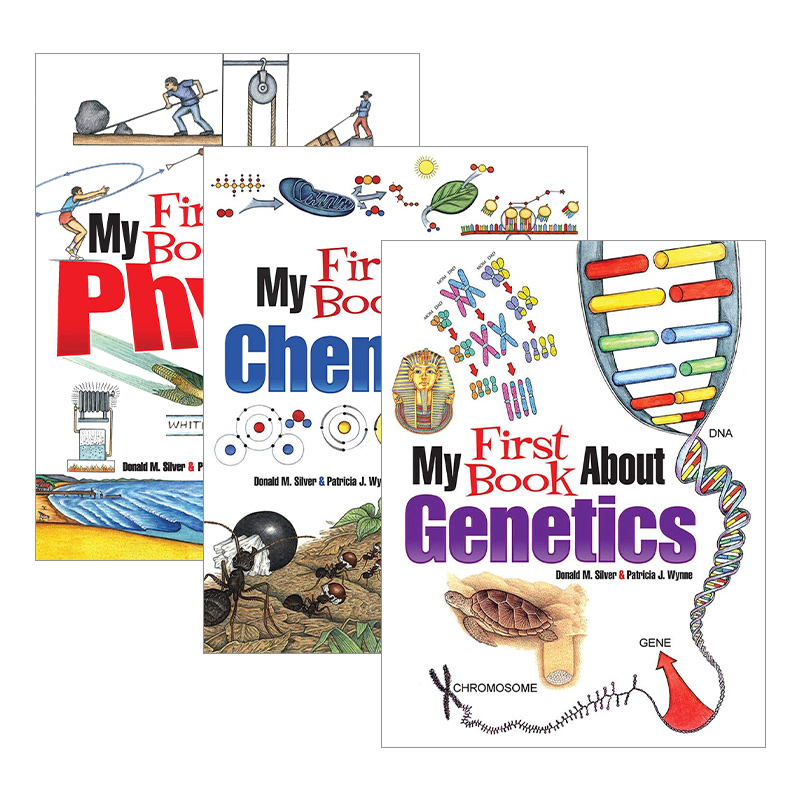 英文原版 My First Book About Chemistry/Genetics/Physics 我的第一本关于化学/遗传学/物理的书3册 英文版 进口英语原版书籍