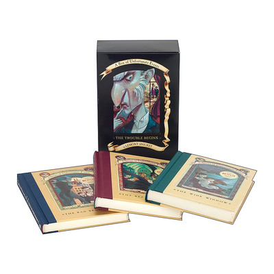 英文原版 A Series of Unfortunate Events Box The Trouble Begins 波特莱尔大冒险 雷蒙斯尼奇的不幸历险套装1-3册 精装