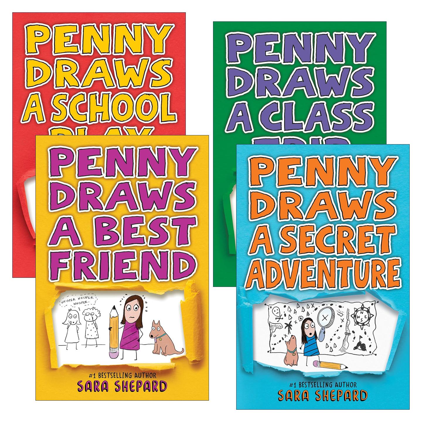 英文原版 Penny Draws 佩妮画了系列4册 儿童小说 谎言游戏作者Sara Shepard萨拉·谢泼德 英文版 进口英语原版书籍