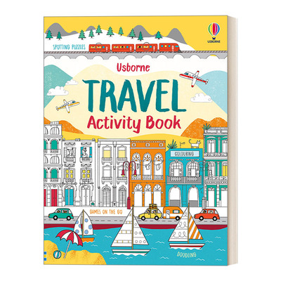 Travel Activity Book 旅行活动书 儿童趣味互动游戏 涂色猜谜