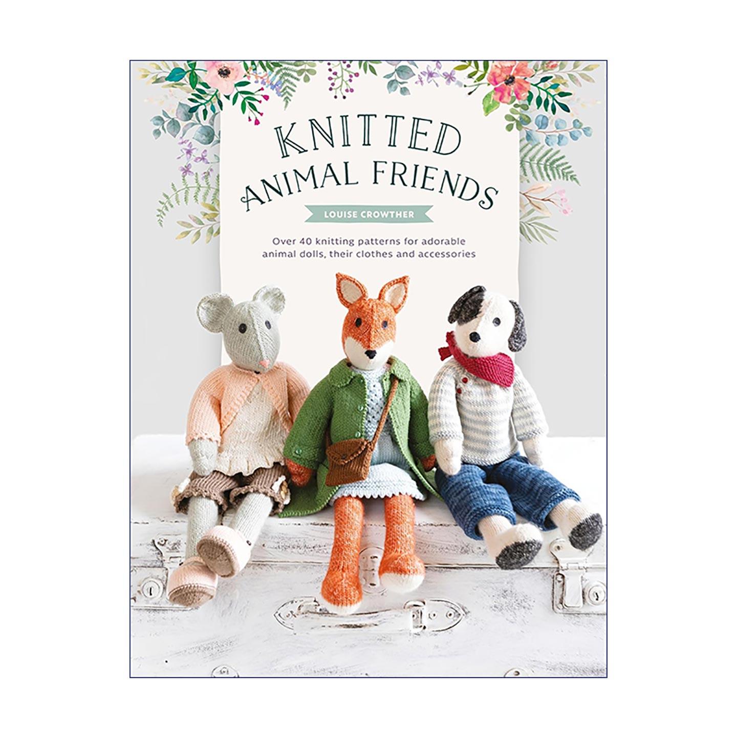 英文原版 Knitted Animal Friends 棒针编织动物朋友 40款换装玩偶与衣橱设计 分步图解指南 英文版 进口英语原版书籍