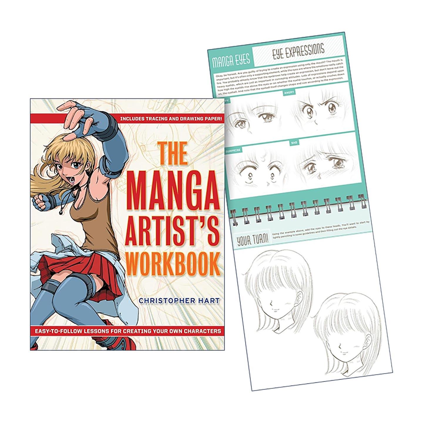 英文原版 The Manga Artist's Workbook 漫画艺术家的工作手册 创建自己的角色简易绘画指南 Christopher Hart 进口英语原版书籍