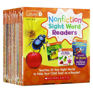 学乐英语入门关键词读本D级 25册全套 Scholastic Nonfiction Sight Word Readers D 自然拼读初级盒装 英文原版儿童读物 进口书籍