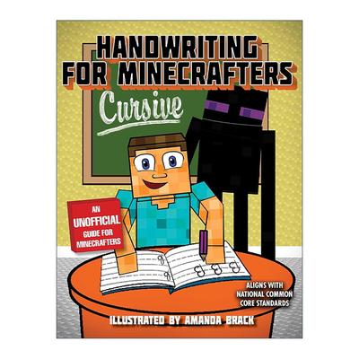 英文原版 Handwriting for Minecrafters Cursive 我的世界 草书书写 精装 英文版 进口英语原版书籍