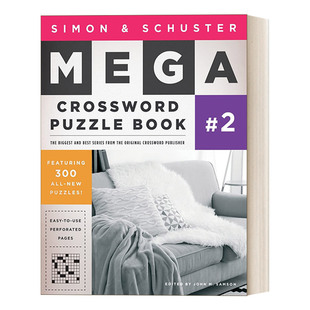 英文原版 Simon & Schuster Mega Crossword Puzzle Book #2 西蒙与舒斯特超级纵横字谜书2 英文版 进口英语原版书籍