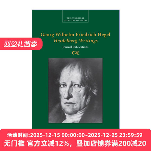 英文原版 Georg Wilhelm Friedrich Hegel Heidelberg Writings 海德堡写作 剑桥黑格尔著作翻译系列 英文版 进口英语原版书籍
