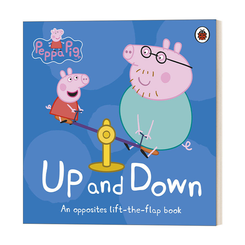 小猪佩奇玩跷跷板 peppa pig up and down 英文原版儿童绘本 进口亲子