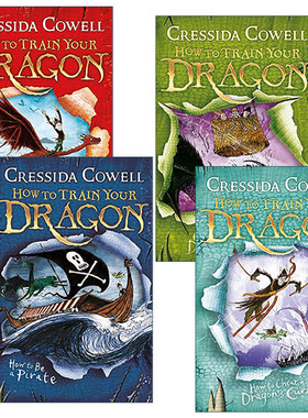 How to Train Your Dragon  驯龙高手1-4册 英版 如何成为一名海盗 如何摆脱龙的诅咒 如果讲龙语 英文原版儿童动作冒险小说