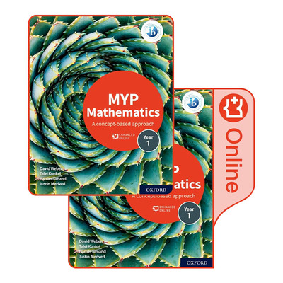 英文原版 IB MYP Mathematics 1 Print And Enhanced Online Course Book Pack 牛津IB国际文凭中学教材 数学1 进口英语原版书籍