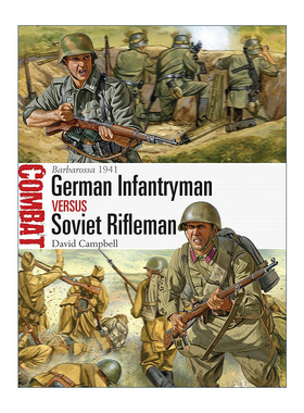英文原版 German Infantryman vs Soviet Rifleman 二战德国步兵vs苏联步兵 1941巴巴罗萨计划 对战系列 英文版 进口英语原版书籍