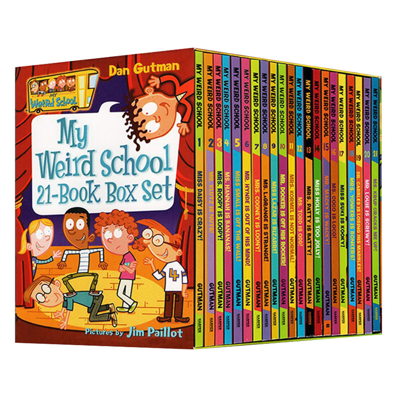 疯狂学校第一季全套21册 My Weird School 21-Book Box Set 美国小学生读物 英文原版儿童校园英语章节桥梁漫画书