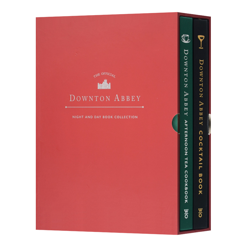 唐顿庄园官方下午茶和鸡尾酒套装合集 精装 The Official Downton Abbey Night and Day Book Collection 英文原版艺术读物书籍