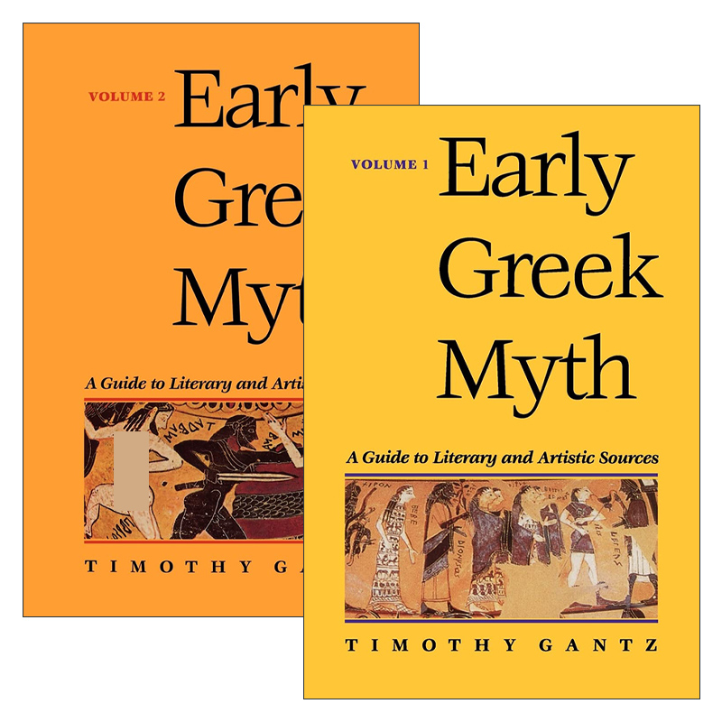 英文原版 Early Greek Myth系列 2册套装早期希腊神话文学与艺术来源指南 Timothy Gantz英文版进口英语原版书籍