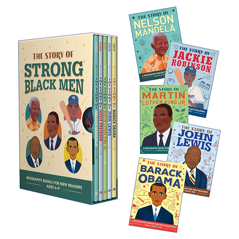 英文原版 The Story of Strong Black Men 5 Book Box Set 儿童初学历史系列 黑人男性5册盒装 含曼德拉 杰基罗宾逊 马丁路德金