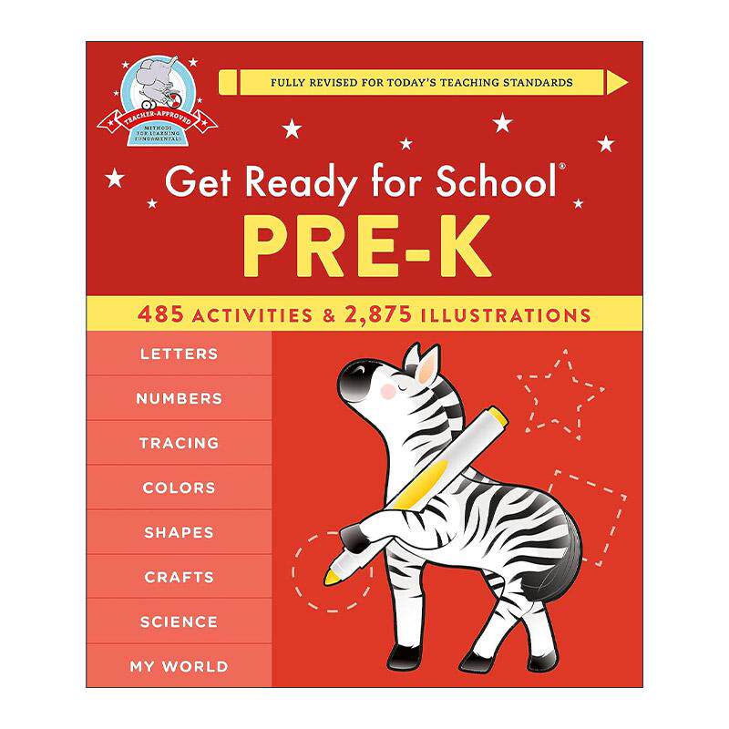 英文原版 Get Ready for School Pre-K 入学准备 学前早教综合活动练习册 英文版 进口英语原版书籍
