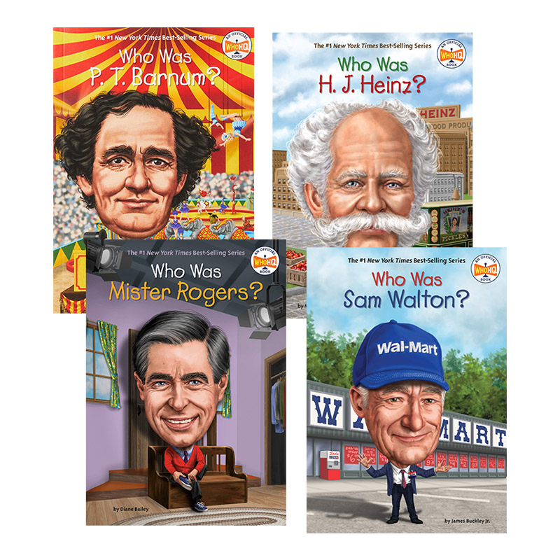 Who Was 名人传记系列4册 英文原版儿童读物 进口课外英语阅读书籍