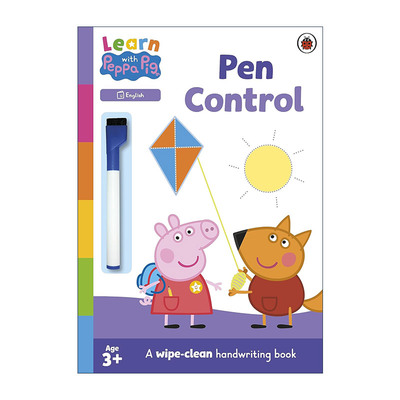 英文原版 Learn with Peppa Pen Control wipe-clean activity book 和小猪佩奇一起学习用笔 可擦写活动书 进口英语原版书籍