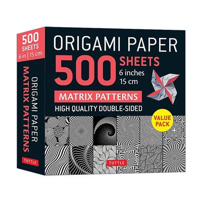 英文原版 Origami Paper 500 sheets Matrix Patterns 6