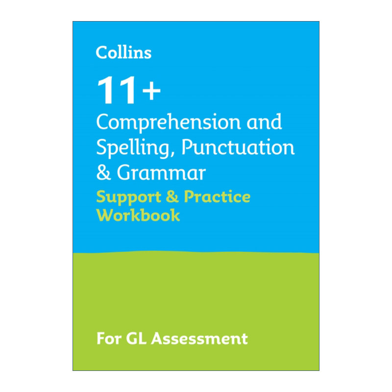 英文原版 Collins11+ Comprehension and Spelling Punctuation Grammar Support 阅读理解拼写标点符号和语法练习册 进口英语书