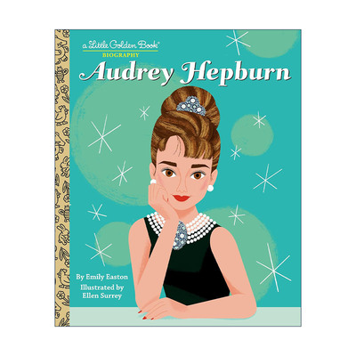 英文原版 Audrey Hepburn A Little Golden Book Biography 奥黛丽·赫本 儿童传记绘本 兰登书屋精装小金书 进口英语原版书籍