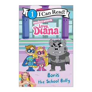 Can 英文版 School Love Diana Boris 书籍 进口英语原版 1分级阅读 英文原版 Bully the level 戴安娜和校霸鲍里斯 Read