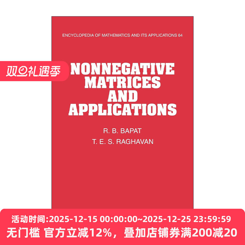 英文原版 Nonnegative Matrices and Applications 非负矩阵及其应用 剑桥数学百科及应用系列 英文版 进口英语原版书籍
