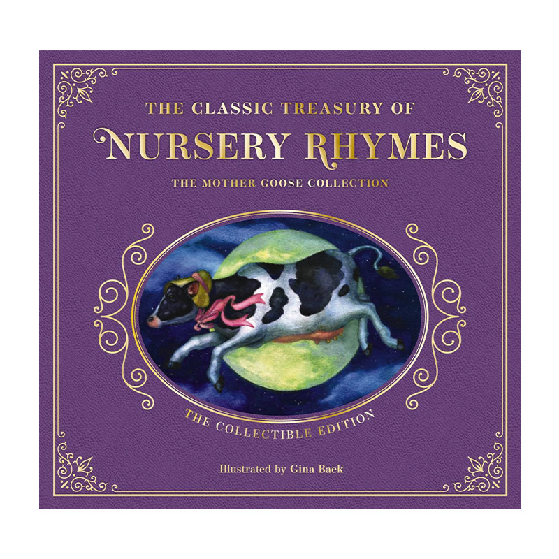 英文原版 The Complete Collection of Mother Goose Nursery Rhymes 鹅妈妈童谣全集 皮革收藏精装 英文版 进口英语原版书籍
