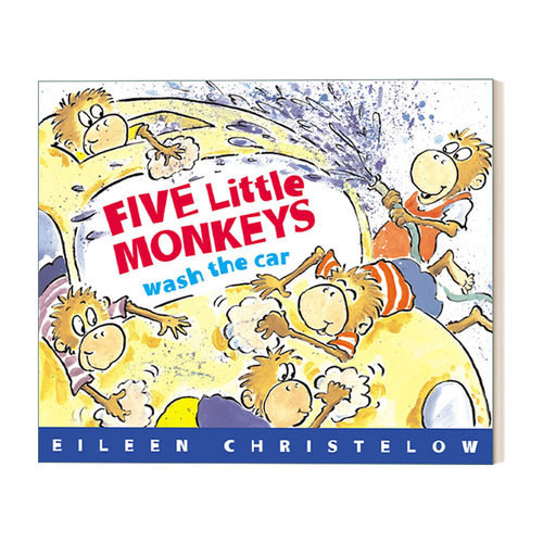 Five Little Monkeys Wash the Car 五只小猴子洗汽车 儿童绘本