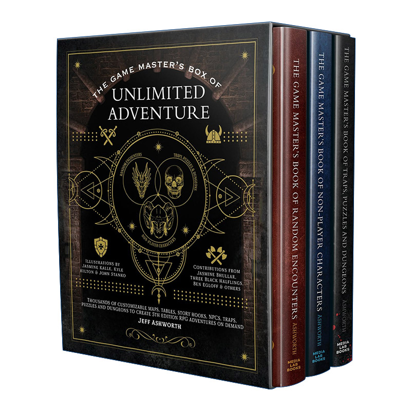 英文原版 The Game Master's Box of Unlimited Adventure 游戏大师冒险之盒3册盒装 战锤游戏 英文版 进口英语原版书籍