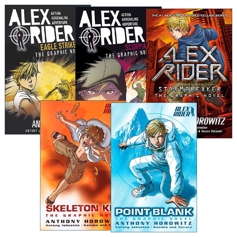 英文原版 The Graphic Novel Alex Rider 少年007系列5册 儿童动作冒险漫画小说 Anthony Horowitz 英文版 进口英语原版书籍