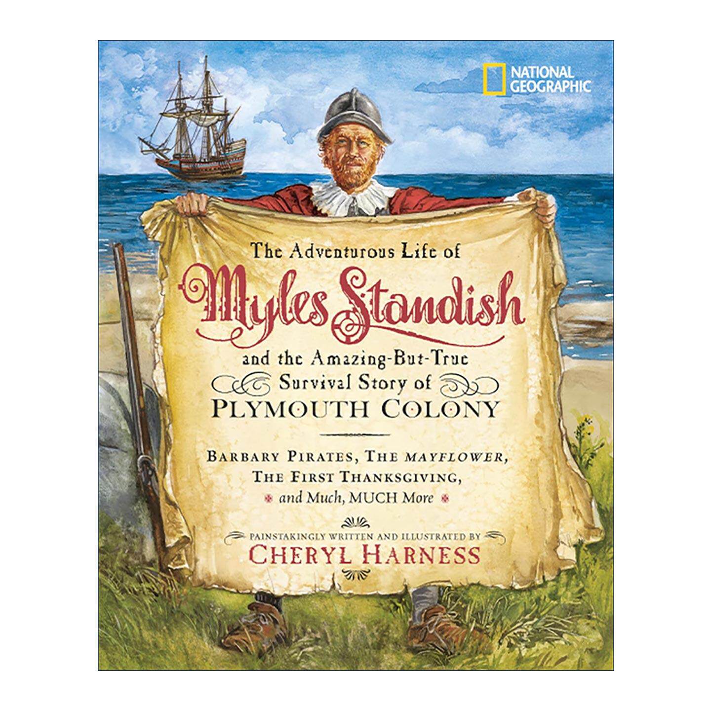 英文原版 The Adventurous Life of Myles Standish 迈尔斯·斯坦迪什历险记与普利茅斯殖民地的真实故事 儿童历史科普百科