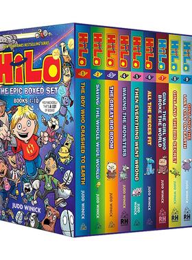 英文原版 Hilo The Epic Boxed Set 希罗1-10册盒装套装 精装儿童漫画 英文版 进口英语原版书籍