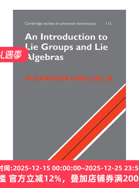 An Introduction to Lie Groups and Lie Algebras 李群和李代数导论 剑桥高等数学研究系列 英文原版数学专业理论读物 进口书籍