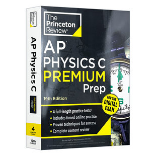 英文原版 Princeton Review AP Physics C Premium Prep 普林斯顿评论AP物理C 增值版 含线上题库 2026 第19版 进口英语原版书籍