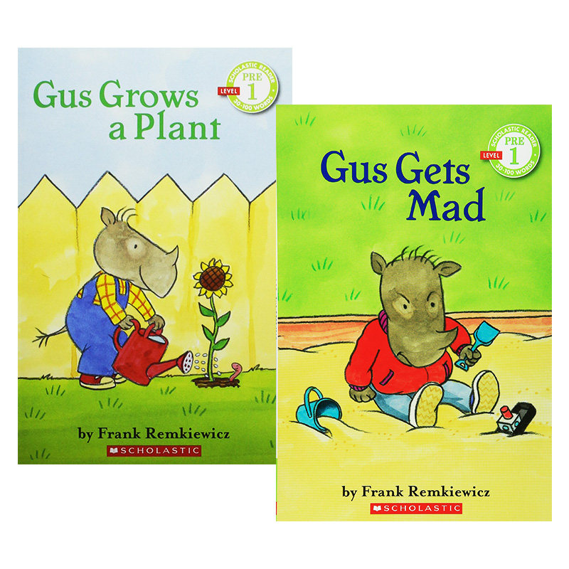 Gus Reader Rabbit 正版学乐分级读物初级小犀牛Gus系列2本套装 Scholastic Reader Prelevel 1英文原版英文版进口英语书籍_虎窝淘